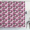 thumbnail image 1 of Ambesonne Exotic Shower Curtain, Tropical Forest Theme Form, 69"Wx75"L, Seal Brown Pale Pink, 1 of 3