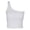 White, variant on Ribbed One‑Shoulder Slim Tank Top Asymmetric Cut Short Crop Stretch Fabric Form‑Fitting Breathable Lightweight Trendy Layering Piece For Night Out Beach And Everyday Wear Cami Top Khaki M