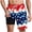 A004, variant on Mens American Flag Swim Trunks with Compression Liner and Pockets USA 4th of July Patriotic 2 in 1 Beach Board Shorts