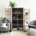 thumbnail image 5 of DIMJ Closet Organizers Boxs， Fabric Storage Cubes,Collapsible Cube Fabric Storage Bins (12" x 12"), 6 Pack, Black, 5 of 8