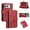 Red, variant on Mynvo Case for iPhone Duo, with Crossbody Shoulder Strap & Wrist Strap, with Card Slots/ Cash Slot/Zipper Pocket, PU Leather Folio Stand Magnetic Closure Wallet Shockproof Bumper Cover, Purple