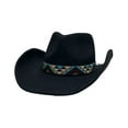 thumbnail image 2 of Nikki Beach Women's Mirador Wool Western Fashion Hat Black One Size, 2 of 2