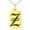 Gold, variant on Stainless Steel Letter Z Initial Old English Monogram Engraved Small Rectangle Dog Tag Charm Pendant Necklace
