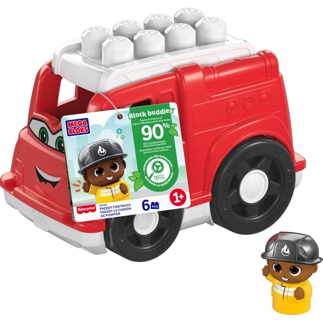 Juguete de construcción Mega Bloks First Builders Camión de Bomberos 6 unidades