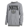 thumbnail image 2 of Unisex New Era Heather Gray Brooklyn Nets Vintage Throwback Crew Sweatshirt, 2 of 3