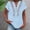 Light Blue, variant on ClodeEU Women's V Neck Short Sleeve Embroidered Blouse,Casual Loose Fit Button Top Army Green,Women's Plus L