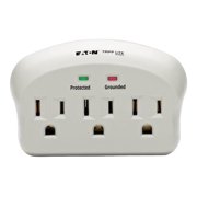 Eaton Tripp Lite Series Protect It! 3-Outlet Surge Protector Direct Plug-In 660 Joules 2 Diagnostic LEDs SK30