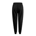 thumbnail image 5 of GIPQJK Womens Drawstring Pants High Waisted Wide Leg Flared Pants Baggy Trendy Sweatpants Lightweight Casual Joggers with Pockets,Black L, 5 of 7
