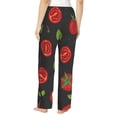 thumbnail image 3 of Picia Tomatoes1 Womens Soft Woven Cotton Elastic Waistband Sleep Pajama Pant Lounge Sleep Pant With Pockets And Drawstring-Large, 3 of 9