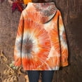 thumbnail image 4 of EchfiProm Womens Comfy Sweatshirts Oversized Hoodies with Pockets Hooded Orange Long Sleeve Colorblock Tops for Womem, 4 of 4