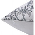 thumbnail image 3 of Fabdivine Block Print Throw Pillow Cover, 20x20 Inch Thick Cotton White Outdoor Cushion Cover, Floral Print Boho Design Gray Pillow Cover for Sofa and Couch, 3 of 5