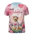 thumbnail image 2 of Hello Valentine’s Day Goldendoodle Flower Crown Romantic Pink Floral All Over Print 3D Shirt Unisex Merch Doodle Dog Lover Gifts Idea - 00031, 2 of 6