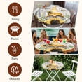thumbnail image 7 of Spring Sunflowers Round Tablecloth, Fitted Table Cover with Elastic for 45"-54" Round Tables, Yellow Dwarf Bee Wood Vintage Table Cloth Outdoor Indoor Dinning Party Waterproof Tablecloths, 7 of 7