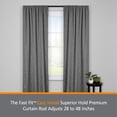 thumbnail image 2 of Kenney ® Fast Fit Easy Install Superior Hold Premium Curtain Rod, 2-Pack 28-48" - Espresso, 2 of 5