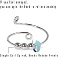 thumbnail image 3 of Spinner Fidget Ring, Single Coil Spiral, Beads Rotate Freely, Fidget Rings for Anxiety, Golden Fidget Spinner, 3 of 6