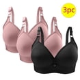 thumbnail image 2 of Diufon 3pc Womens Bras Solid Color Underwireless Soft Bras Full Coverage Push up Comfy Bras, 2 of 3