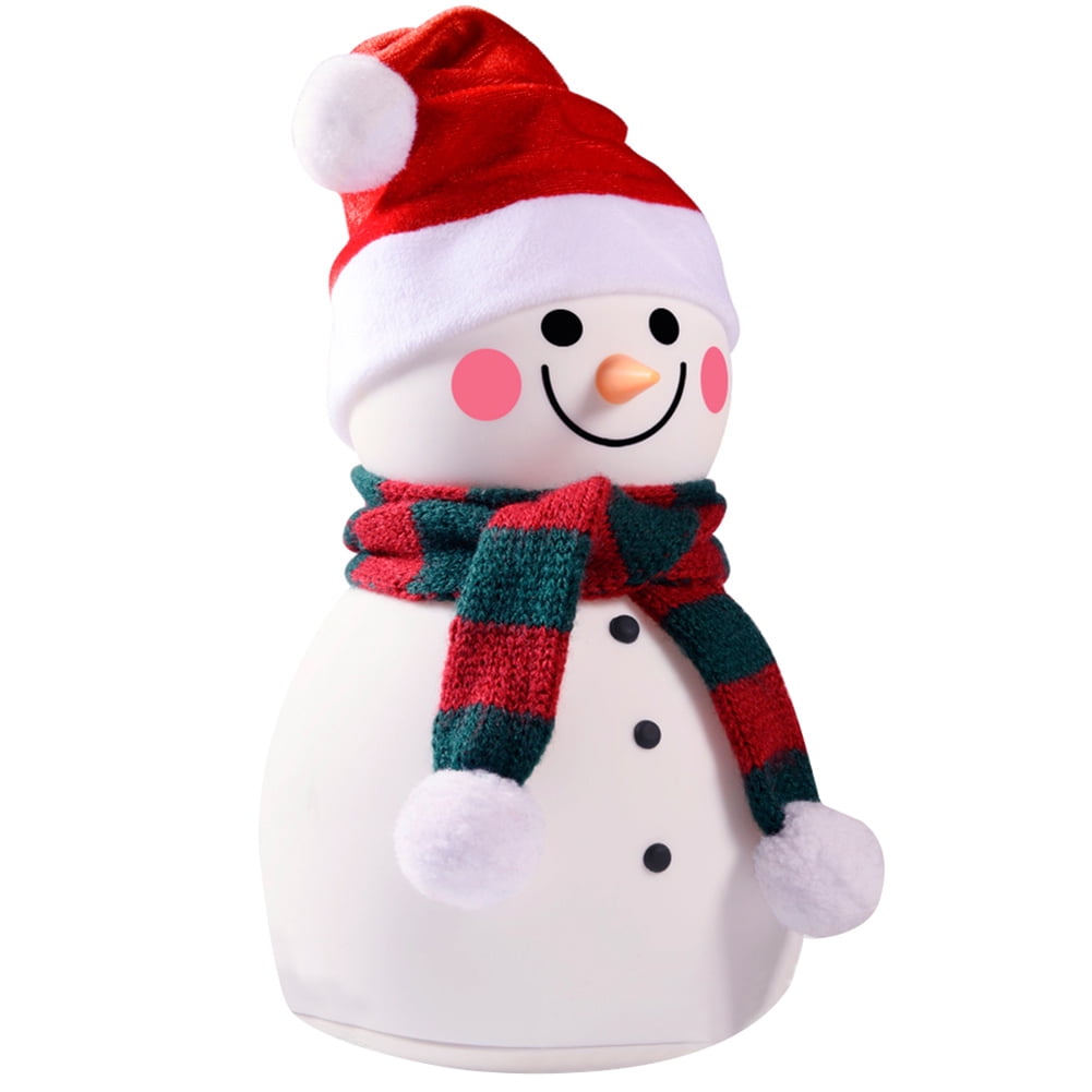 USB Charging Night Light Christmas Glowing Red Snowman Cute Cartoon Light up 