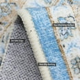 thumbnail image 3 of 3x5Ft Area Rug for Living Room - Neutral Blue Floral Vintage Design - Pet Friendly - Boho Washable Rug for Bedroom, Dining Room, 3 of 7
