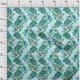 thumbnail image 2 of oneOone Polyester Lycra Fabric Leaves|Floral & Paisley Block Printed Craft Fabric BTY 56 Inch Wide, 2 of 4