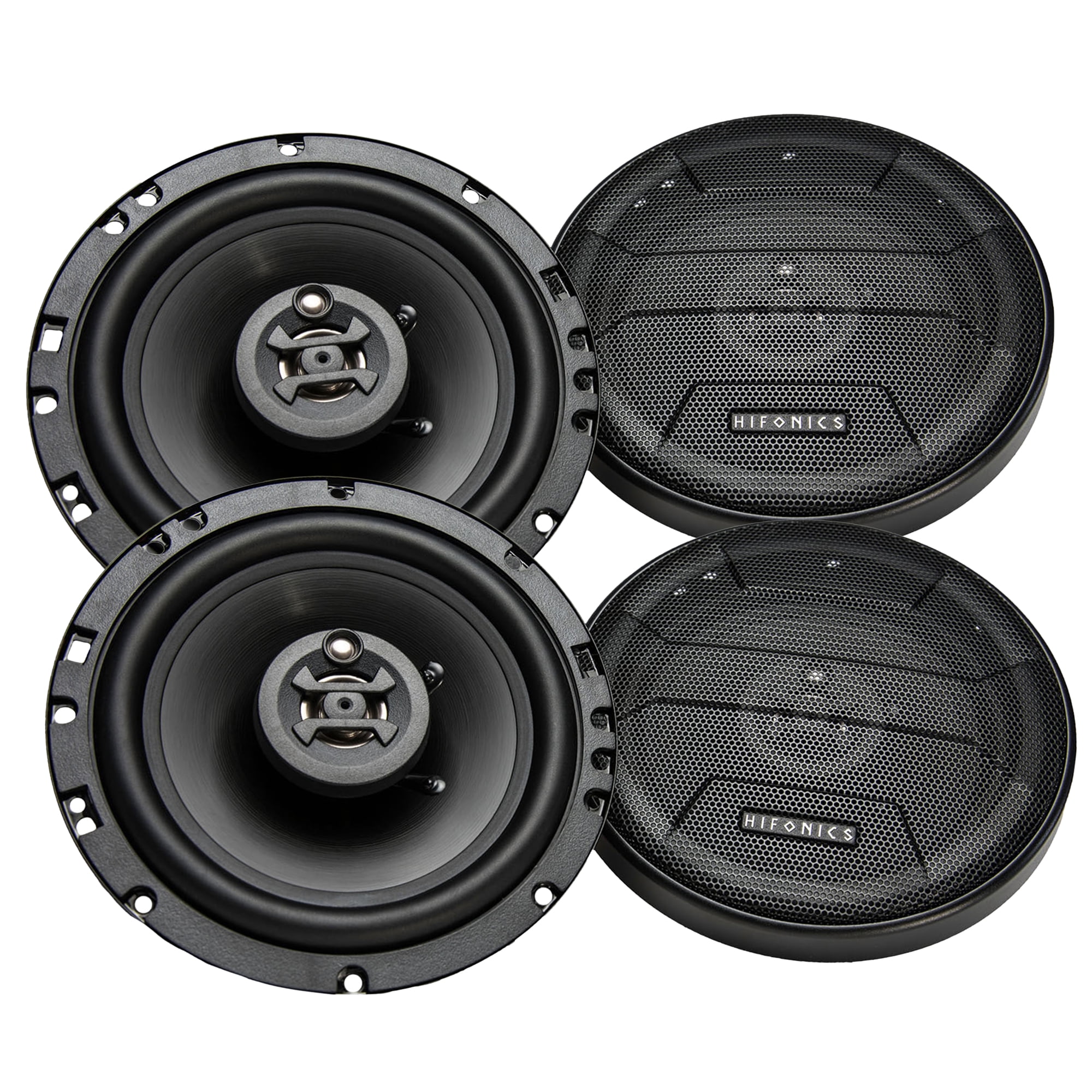 Hifonics Zeus ZS653 6.5 Inch 3 Way 300 Watt Car Audio Coaxial Speakers, 2 Pairs