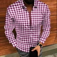 thumbnail image 5 of qolati Button Up Shirts for Men Classic Fit Long Sleeve Dress Work Shirts Lightweight Casual Regular Fit Fall Plaid Shirts, 5 of 8