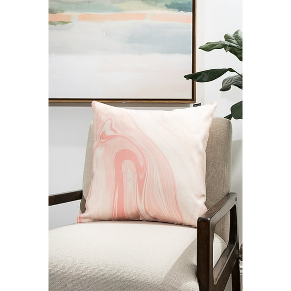 Ada Home Decor Decorative Square Throw Pillow, 18" x 18", Liquid Marble Contemporary