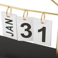 thumbnail image 3 of OULII Desktop Ornament Perpetual Flip Calendar Golden Paper Daily Necessities 1Pcs, 3 of 8