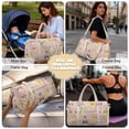 thumbnail image 5 of Garronmavis Cute Cat Print Large Quilted Duffle Bag for Women, Lightweight Weekender Travel Overnight Gym Dance Carry On Tote Bag with Luggage Sleeve, 5 of 7