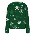 thumbnail image 4 of GigrtiJin Womens Christmas Snowflake Print Jackets Long Sleeved Cardigan Plush Button down V-Neck Casual Coats, 4 of 5
