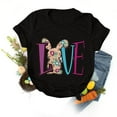 thumbnail image 1 of EGNMCR Easter T-Shirts à Imprimé pour Femmes T-Shirts Graphiques pour Femmes Chemises pour Femmes T-shirt Décontracté Ample à Col Rond à Manches Courtes Blouse à Imprimé de Lettres T-shirt T-Shirts pour Femmes, 1 of 4