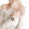 thumbnail image 5 of Banda de reloj Apple compatible con la serie de estuches Iwatch6 / 5/4/3/2/1, Bling Full Diamond Rhinestone Mujer Chica Joyería Dressy Crystal Reemplazo ajustable Feliz Sencillez, 5 of 5