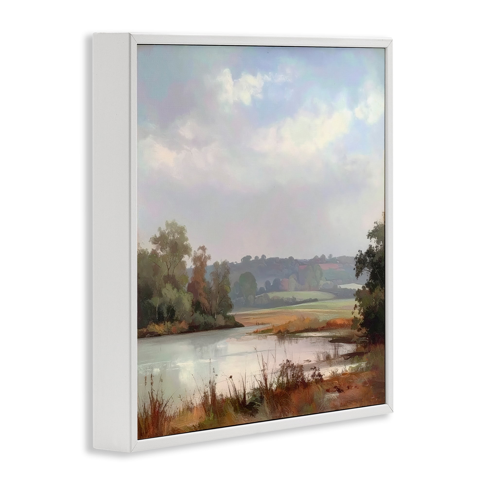 Stupell Industries Riverside Grove Scenery White Framed Giclee Art, design by Alonza Saunders