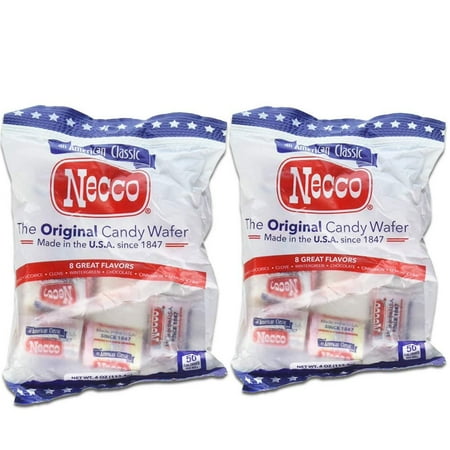 Fat Free Chocolates Necco The Original Candy Wafer, Fat Free & Gluten Free, 4 oz (Pack of 2) Original Version ()