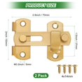 thumbnail image 3 of Uxcell 2-Pack Flip Latch Gate Latch, Cerradura deslizante de puerta de granero de 3 pulgadas para puerta de granero [Oro], 3 of 7