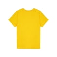thumbnail image 4 of YONGHS Boys Girls Short Sleeve Crewneck Tee Kids T-Shirts Solid Cotton Active Athletic Shirts Tops Yellow 3-4, 4 of 7