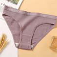 thumbnail image 1 of Finetoo Mujeres Bragas De Algodón Cómodo Carta Impresa Mujer Señoras Moda Niñas Lencería M-XL 5 Colores Sólidospangjing, 1 of 4