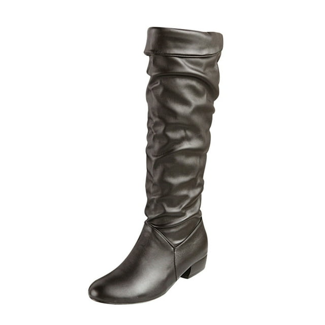 Kcodviy Chaussettes de Bottes d'Équitation Hauteur Genou Femmes Bottes Hauteur Genou Talons Cuisse Plate Bottes Extensibles pour Femmes Hiver Bottes pour Femmes