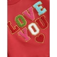 thumbnail image 6 of vera natura Toddler Boys Valentine's Day Outfits Heart Letter Fuzzy Embroidered Sweatshirts and Long Pants 2Pcs Clothes Set, 6 of 9