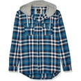 thumbnail image 2 of Quiksilver Men's Snap Up Long Sleeve Flannel Shirt Blue Size Small, 2 of 4