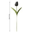 thumbnail image 2 of Mini flor artificial oficina en casa decoración floral banquete de boda decorativa PU flor falsa, negro 5 piezas Speravity ZHF0582-03B, 2 of 6