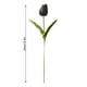 thumbnail image 2 of Mini flor artificial oficina en casa decoración floral banquete de boda decorativa PU flor falsa, negro 5 piezas sidaley ZHF0582-03B, 2 of 6