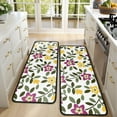 thumbnail image 4 of Kitchen Rugs Sets Of 2,Pioneer Flower Floral Print Pattern Anti Fatigue Kitchen Mat Rugs Non Slip Washable,Decorative Kitchen Floor Mats for Kitchen,Sink,Laundry,17"x47"+17"x47", 4 of 5