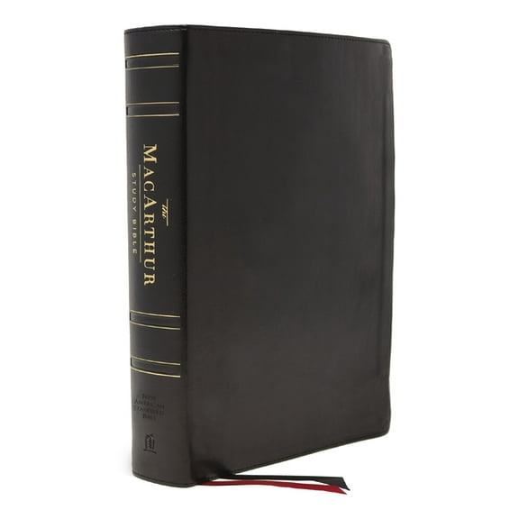Nasb, MacArthur Study Bible, Black Genuine Leather, Thumb Indexed, 1995 Text, Comfort Print: Unleashing God's Truth One , (Hardcover)