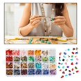thumbnail image 4 of 28 Colors Gem Chips Beads Crystal Loose Beads Spacer Bulk Bracelet Jewelry Making DIY Craft Beads Only, 4 of 10