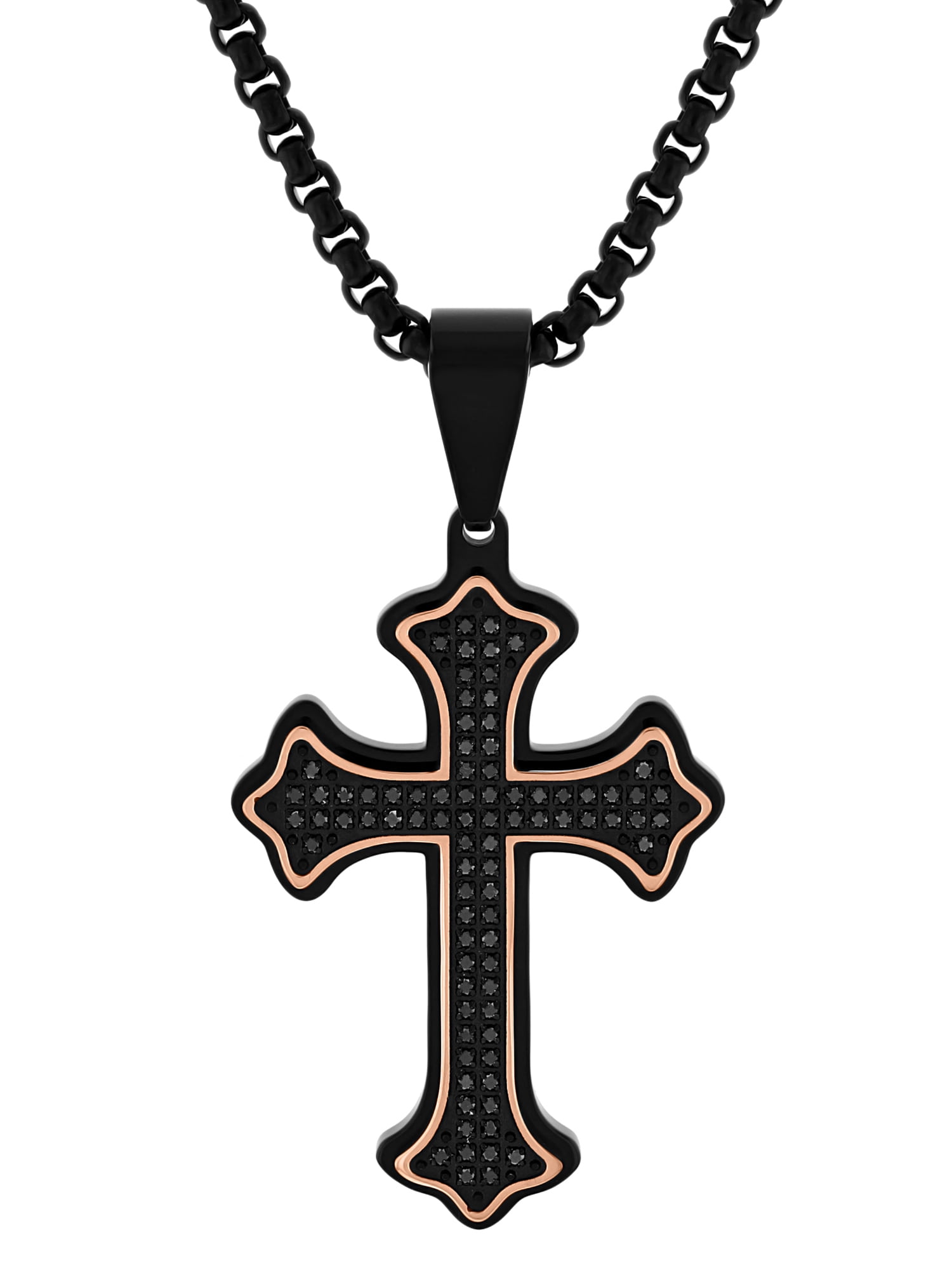 Two Tone Cross Pendant 