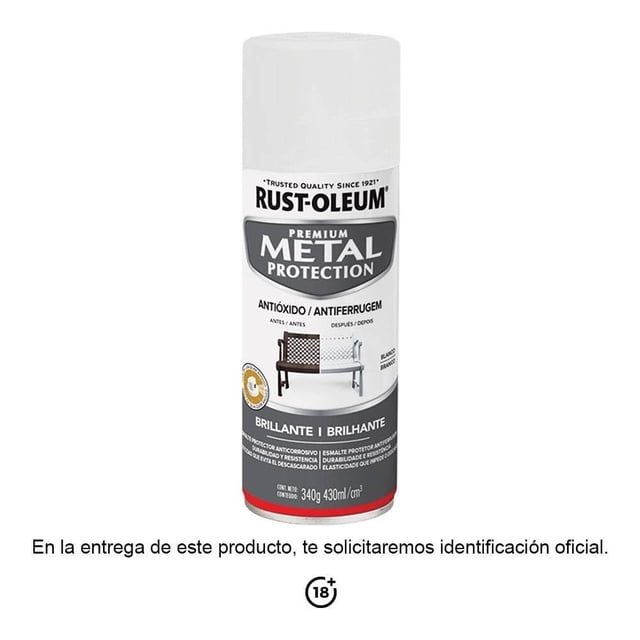 Pintura en Aerosol Rust-Oleum Metal Protection Esmalte Anticorrosivo Brillante