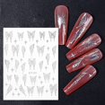 thumbnail image 1 of 1 Pza Calcomanías Autoadhesivas De Uñas De Llama De Geometría Láser 3D Líneas De Plata Góticas Manicura Decoración DIY Arte Herramientas Para Mujeres, 1 of 4