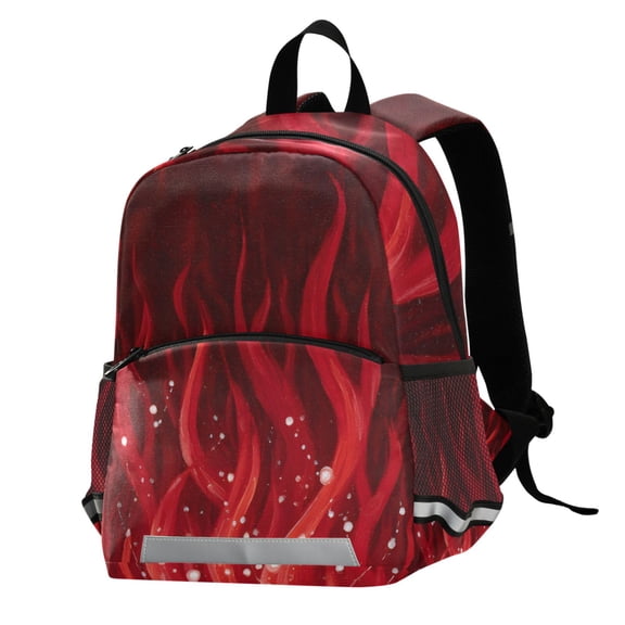 ALAZA Red Flames School Backpack Elementary Student Bookbag