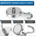 thumbnail image 3 of KNE36 Strong Magnetic Hook Free Punch No Trace Magnetic Hook Household Refrigerator Magnetic Hook, 3 of 7