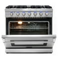 thumbnail image 4 of Cosmo 36 Inch 6 Cubic Foot Gas Range Convection Oven with 6 Italian Burners, 4 of 15